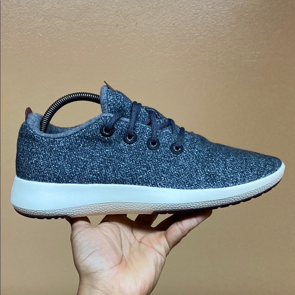 Allbirds Wool Runner Men’s Athletic Shoes “Dark Gray Cream” - Picture 4 of 16